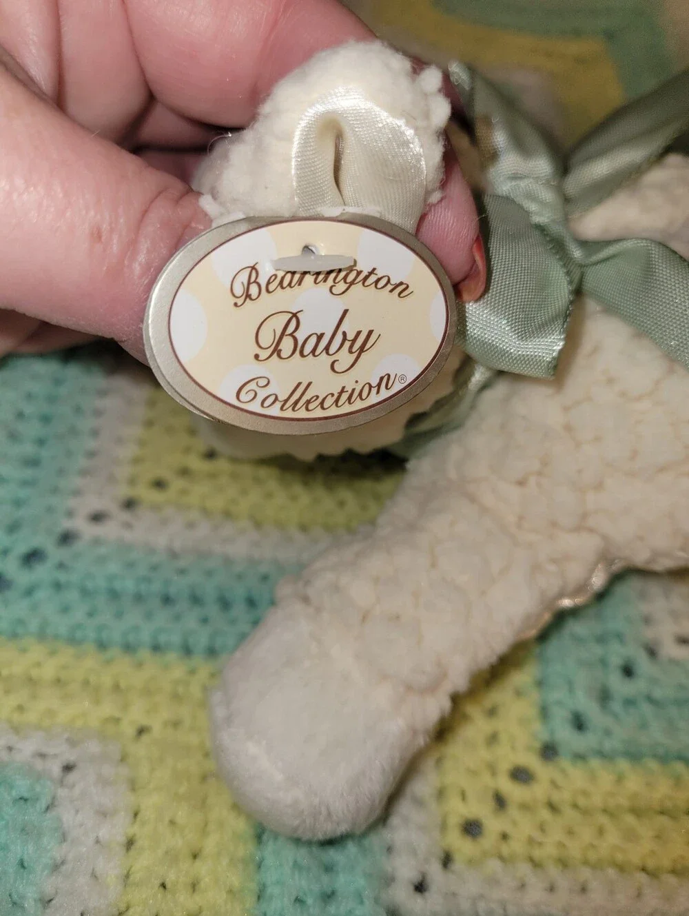 Berington Collection Baby Baa Soft White Lamb Rattle Toy New